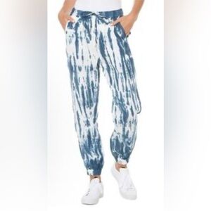 Juicy Couture Blue and White Tie-Dye Jogger Pants